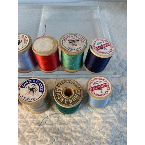 Vintage Sewing Thread wood Spool set of 11 #18 - Picture 3 of 9